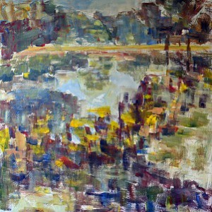 Almelo Lateraalkanaal, 40 x. 40 cm, acryl op doek