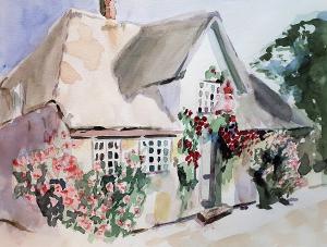 Cottage-aquarel-30-x-40-cm