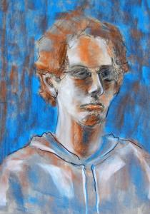 Portret Vincent, pastel op papier, 30 x 40 cm